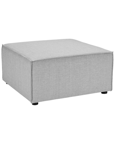 Modway Saybrook Outdoor Patio Upholstered Sectional Sofa Ottoman In Grey
