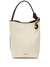 Jw Anderson The Chain Canvas Bucket Bag In White