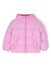 Billieblush Rainbow Hooded Puffer Jacket In Pink
