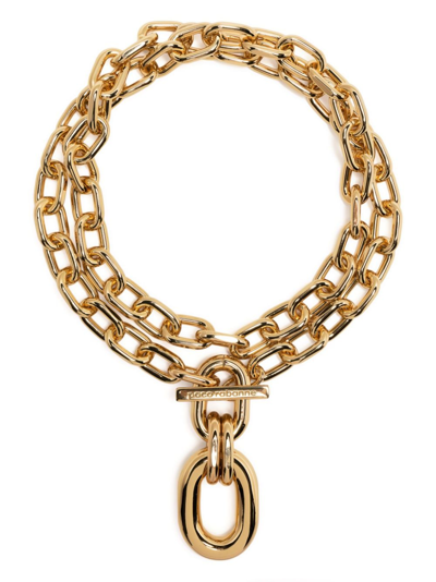 Rabanne Logo-engraved Chain Necklaces In Gold