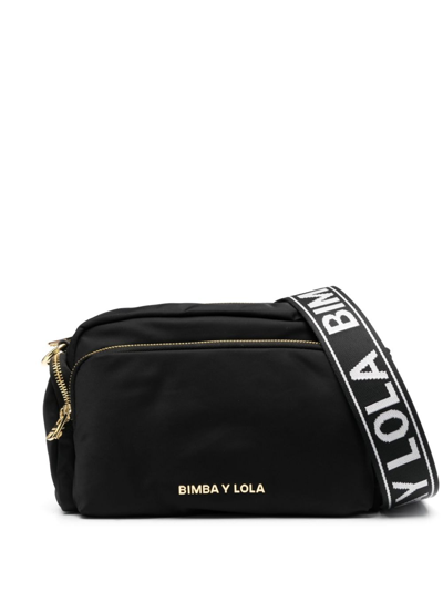 Bimba Y Lola Logo-embellished Multi-pocket Crossbody Bag In Negro