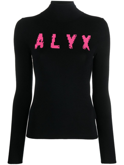 Alyx Logo Intarsia-knit Jumper In Black