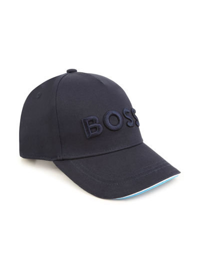 Bosswear Kids' Logo-embroidered Baseball Cap In Blue