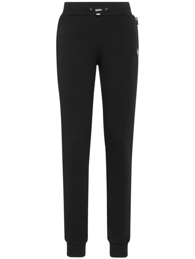 Philipp Plein Logo-plaque Drawstring Track Pants In Black