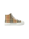 BURBERRY VINTAGE CHECK-PRINT COTTON SNEAKERS