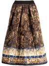 Pierre-louis Mascia Aloe St Padded Skirt Clothing In Brown