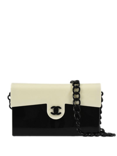 Pre-owned Chanel 2000 Cc Two-tone Shoulder Bag In Neutrals