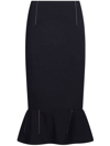 MARNI FLOUNCE-HEM PENCIL SKIRT