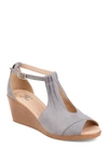 Journee Collection Journee Kedzie Wedge Sandal In Grey
