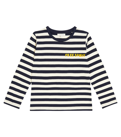 Liewood Kids' Apia Striped Cotton Jersey T-shirt In Blue