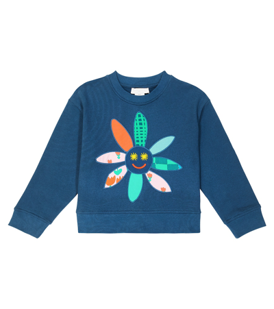 Stella Mccartney Kids' Embroidered Cotton Jersey Sweatshirt In Multicoloured