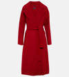 S Max Mara Malika Virgin Wool Long Coat In Red