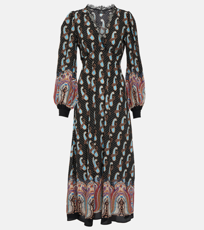 ETRO PAISLEY SILK MIDI DRESS