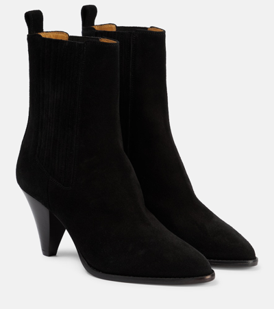 Isabel Marant Women's Reliane 75mm Suede Ankle Boots In Black