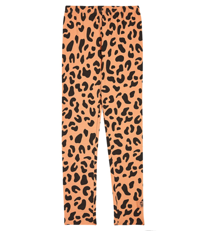 Liewood Kids' Marie Leopard-print Cotton-blend Leggings In Pink