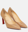 Christian Louboutin Kate 100 Tan Suede Pumps In Black