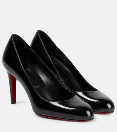 Christian Louboutin Pumppie 85 Patent Leather Pumps In Black