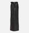 ALESSANDRA RICH MOCK-CROC LEATHER MAXI SKIRT