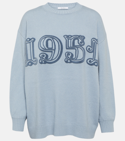 Max Mara Fido Jumper In Sky Blue