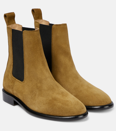 Isabel Marant Suede Chelsea Boots In Beige