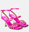 Marni 60mm Rhinestone-embellished Sandals In Pink