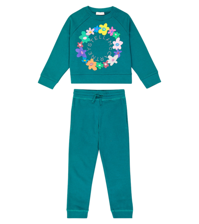 Stella Mccartney Kids' Printed Sweatshirt And Sweatpants Set In Multicoloured