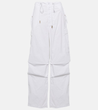 Nili Lotan Lison Cotton Gabardine Cargo Trousers In White