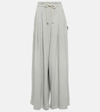 Palm Angels Wide-leg Track Pants In Grey