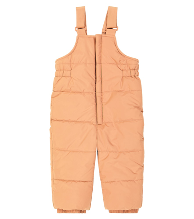 Liewood Baby Olive Padded Dungarees In Brown