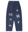 The New Society Belisa Printed Jeans In Blue