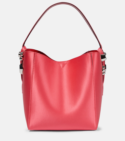 Christian Louboutin Cabachic Mini Satin Bucket Bag In Red