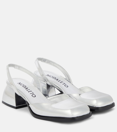 Nodaleto Bulla Jones Leather Slingback Pumps In Silver