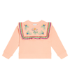 STELLA MCCARTNEY EMBROIDERED COTTON JERSEY SWEATSHIRT