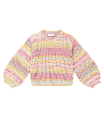 Stella Mccartney Kids' Striped Sweater In Multicoloured