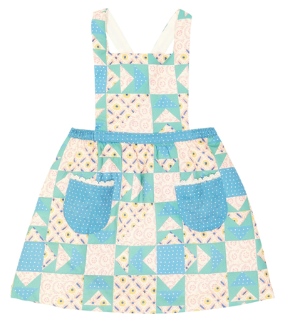 Louise Misha Kids' Patchwork Cotton Dress In Blue