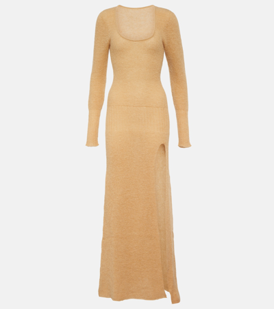 JACQUEMUS LA ROBE DAO MOHAIR-BLEND MAXI DRESS