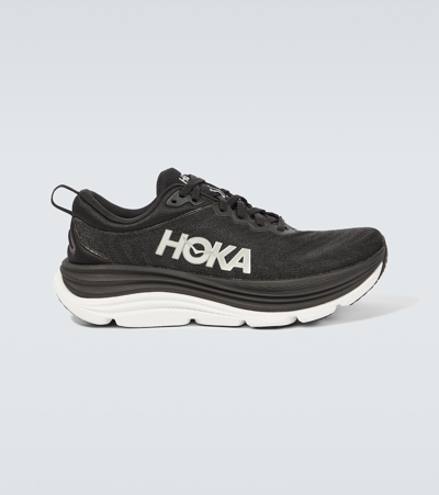 Hoka One One Bondi 8 Wide-fit Rubber-trimmed Mesh Running Sneakers In Black