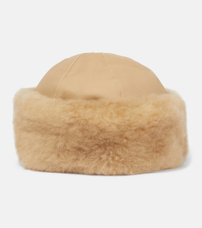 Loro Piana Colbacco Shearling And Cashmere Hat In Beige