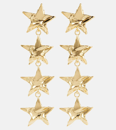 Oscar De La Renta Nico Star Drop Earrings In Gold