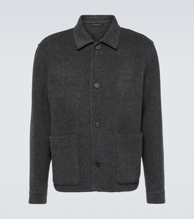 Givenchy Wool And Cashmere Jacket In Dark Grey