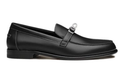 Pre-owned Hermes Destin Loafer Noir Calfskin Leather