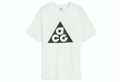 Pre-owned Nike Acg Logo T-shirt White