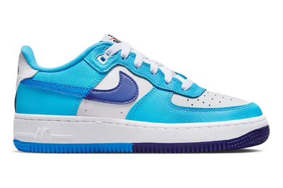 Pre-owned Nike Air Force 1 Low Lv8 2 Light Photo Blue Deep Royal (gs) In White/deep Royal Blue/baltic Blue