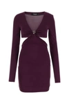 Dsquared2 Dsquared Plum Viscose Mini Dress In Purple
