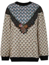 Etro Oversize Printed Crew Neck Sweatshirt Clothing In Multicolour