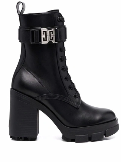 Givenchy 4g Buckle Terra Boots In 001