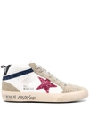 Golden Goose Deluxe Brand Mid Star Classic High In 82348 Cream/taupe/fucsia/blue/black