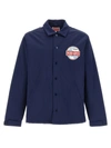 Kenzo Globe Padded Jacket In Blue