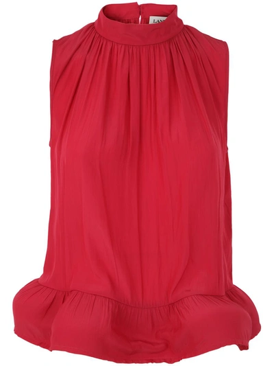 Lanvin Flare Halter Neck Top Clothing In Red