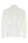 Lanvin Curved Hem Long-sleeved Shirt In Opticwhite